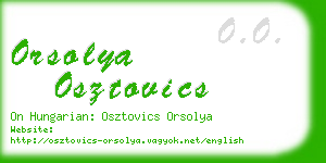 orsolya osztovics business card